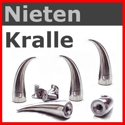 Nieten RUND KRALLEN 22mm SPIKES Gothic Punk Larp Biker