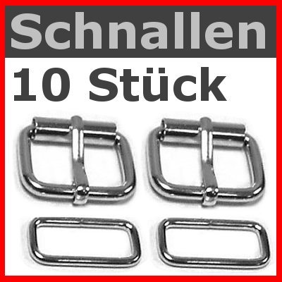 10 Schnallen  Rollschnalle 20mm 1 Dorn Rollschnallen   Sattler